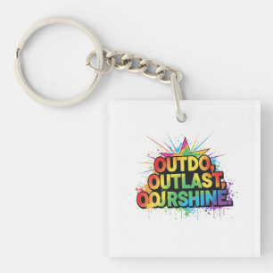 Porte-clefs Tee-shirt à l'état d'esprit de champion - Dépasser
