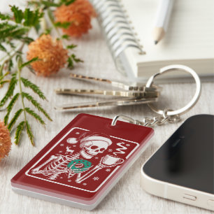 Porte-clefs Tee-shirt de Noël squelette d'horreur de meurtre e