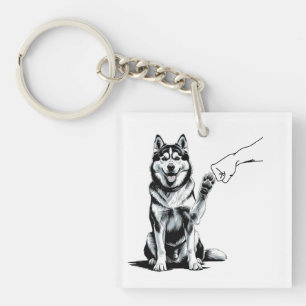 Porte-clefs Tee-shirt Husky Fist Bump – La loyauté rencontre l