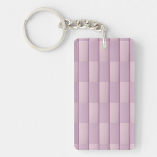 Porte-clefs Teintes claires de rayures abstraites géométriques