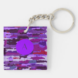 Porte-clefs Teintes de craie gaufrées de pourpre et de rouge