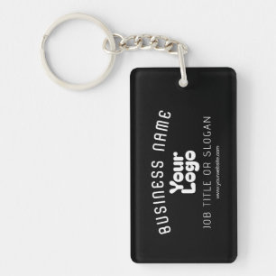 Porte-clefs Télécharger le logo Rétro-Moderne Noir & Blanc (mo