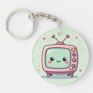 Porte-clefs Télévision Rétro Kawaii – Mignon