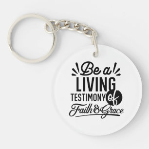 Porte-clefs Témoignage Vivant Citation Biblique Motivation Chr