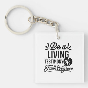 Porte-clefs Témoignage Vivant Citation Biblique Motivation Chr