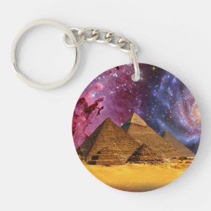 Porte-clefs tempête cosmique au-dessus de l'égypte