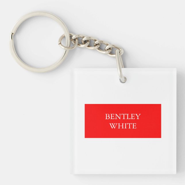 Porte-clefs Tendance Rouge Blanc Style Simple Simple Plaque Vo (Devant)