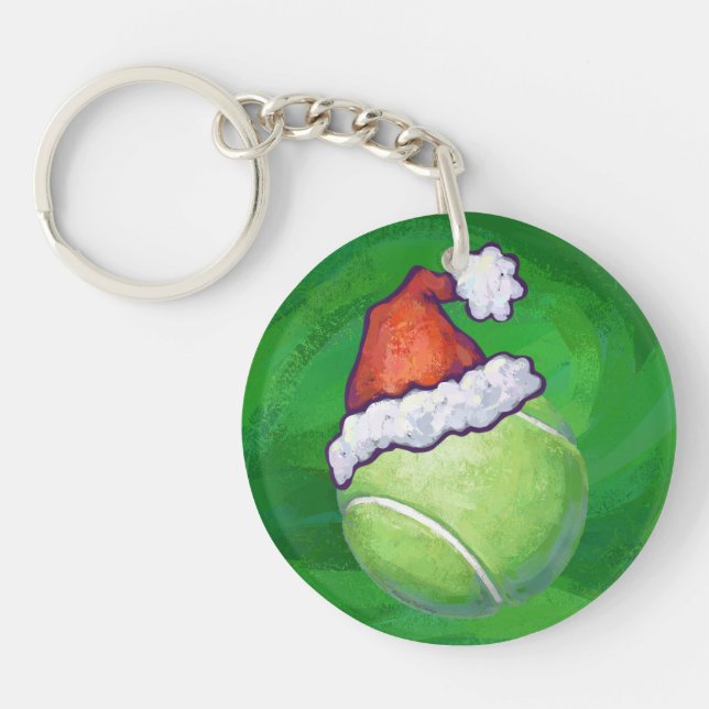 Porte-clefs Tennis Ball Christmas Green (Devant)