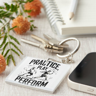 Porte-clefs Tennis et motivation - practice play perform