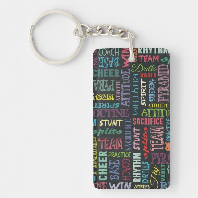 Porte-clefs Termes de Cheer sur le Tableau Noir (Devant)