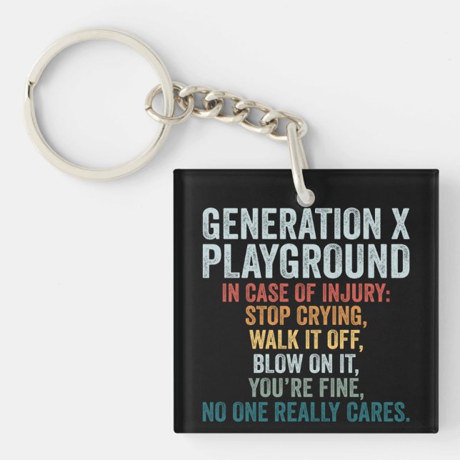 Porte-clefs Terrain de jeu Generation X en cas de blessure Cad (Devant)