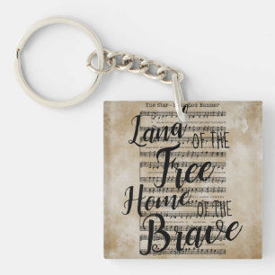 Porte-clefs Terre de la bannière libre marquée par l'étoile