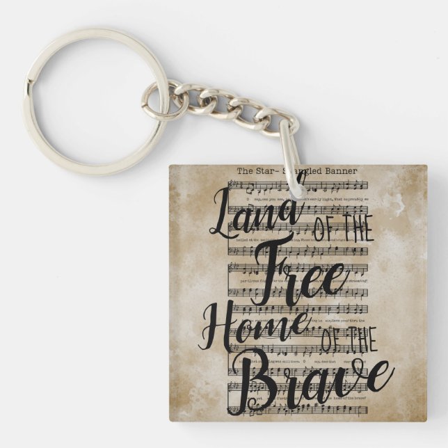 Porte-clefs Terre de la bannière libre marquée par l'étoile (Devant)