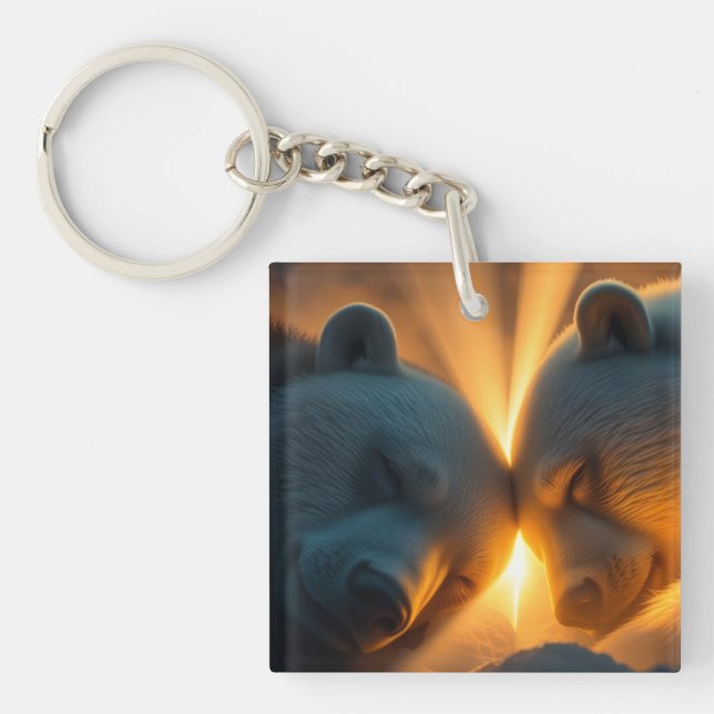 Porte-clefs Terre de rêve des ours endormis (Devant)