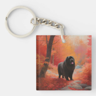 Porte-clefs Terre-Neuve en automne Leaves Fall Inspire