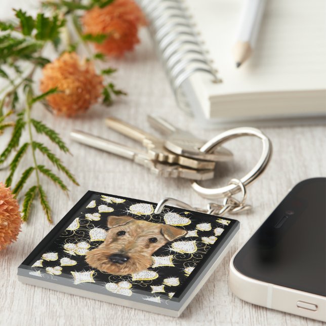 PORTE-CLEFS TERRIER AIREDALE     (Devant Droit)