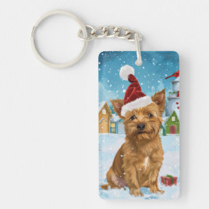 Porte-clefs Terrier Australien Noël Merveilleux de Noël 