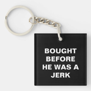 Porte-clefs Tesla - Acheté avant d'être un Jerk - noir