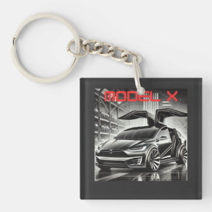 Porte-clefs Tesla Model X SUV Électrique Design VE Futuriste