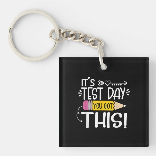 Porte-clefs Test Day Son Test Day Vous Avez Ce Professeur (Devant)