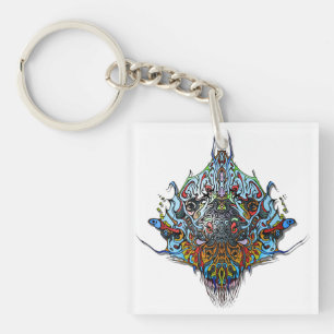 Porte-clefs Tête Alien - Bleu