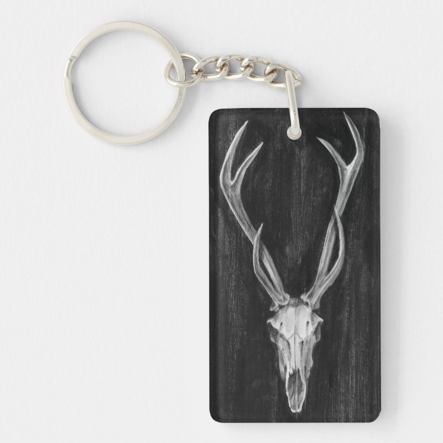 Porte-clefs Tête d'animal de cerf rustique (Devant)