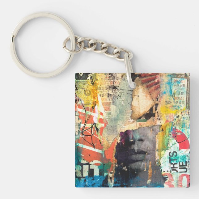 Porte-clefs Tête de collage (Devant)