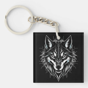 Porte-clefs Tête de loup art