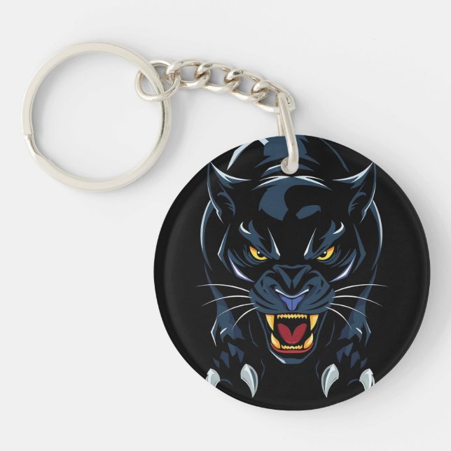 Porte-clefs Tête de panthère noire (Devant)