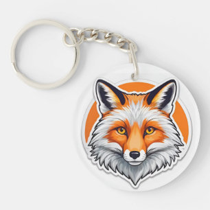 Porte-clefs Tête de renard vibrant