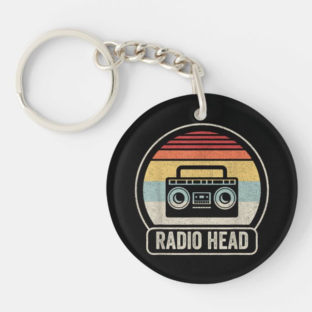 Porte-clefs Tête radio Vintage (Devant)