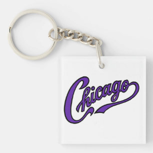 Porte-clefs Texte de Chicago dans le Porte - clé de script vio