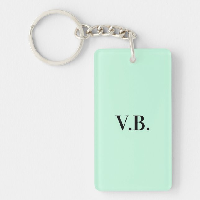 Porte-clefs Texte de nom ajouté simple monogramme de couleur u (Devant)