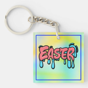 Porte-clefs Texte de Pâques Sublimation-61424