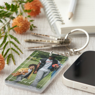 Porte-clefs Texte de photo personnalisé pour papa