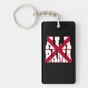 Porte-clefs Texte du drapeau de l'état de l'Alabama