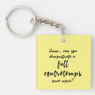 Porte-clefs Texte noir plein contretemps