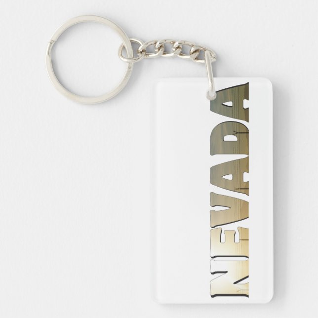 Porte-clefs Texte ou typographie du Nevada (Devant)