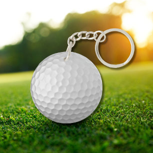 Porte-clefs Texture de balle de golf blanche gaufree