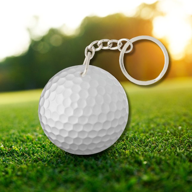 Porte-clefs Texture de balle de golf blanche gaufree (Créateur téléchargé)