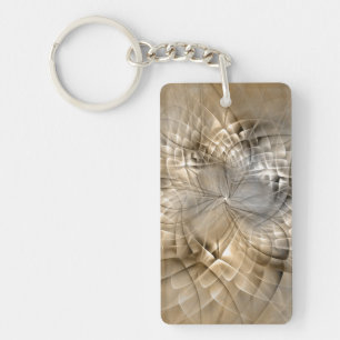 Porte-clefs Textures d'art fractal abstrait de tons terrestres