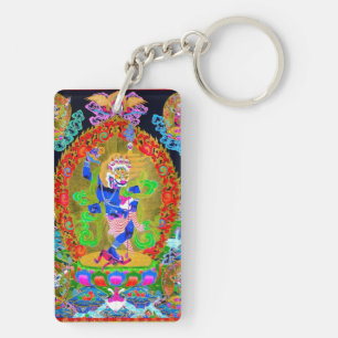 Porte-clefs Thangka tibétain oriental frais Simhavaktra Dakin