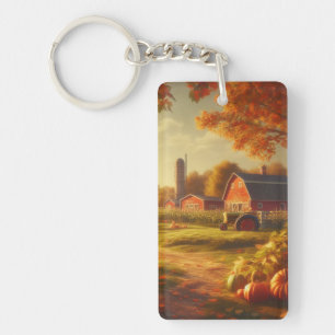 Porte-clefs Thanksgiving/Automne/Automne/Automne sur la ferme