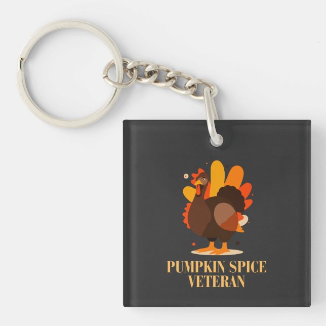 Porte-clefs Thanksgiving Pumpkin Spice Veteran (Devant)