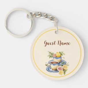 Porte-clefs Thé à la Citronnière Tasse à Thé Personnalisée Nom