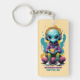Porte-clefs Thé dans Zoned out Café On   Belle Art Alien