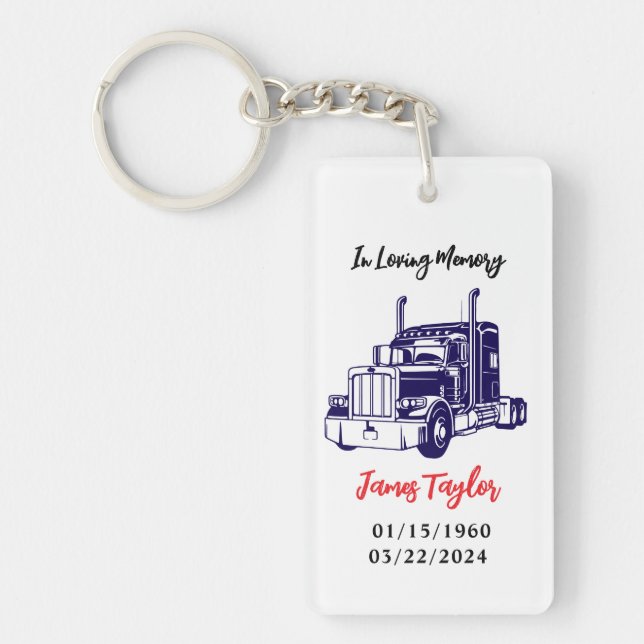 Porte-clefs The Final Journey | Trucker Memorial Keychain (Devant)
