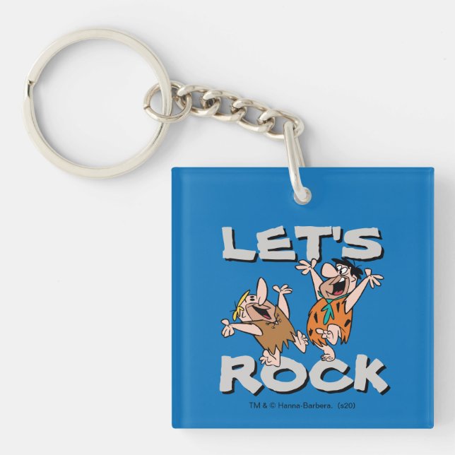 Porte-clefs The Flintstones | Fred & Barney - Let's Rock (Devant)