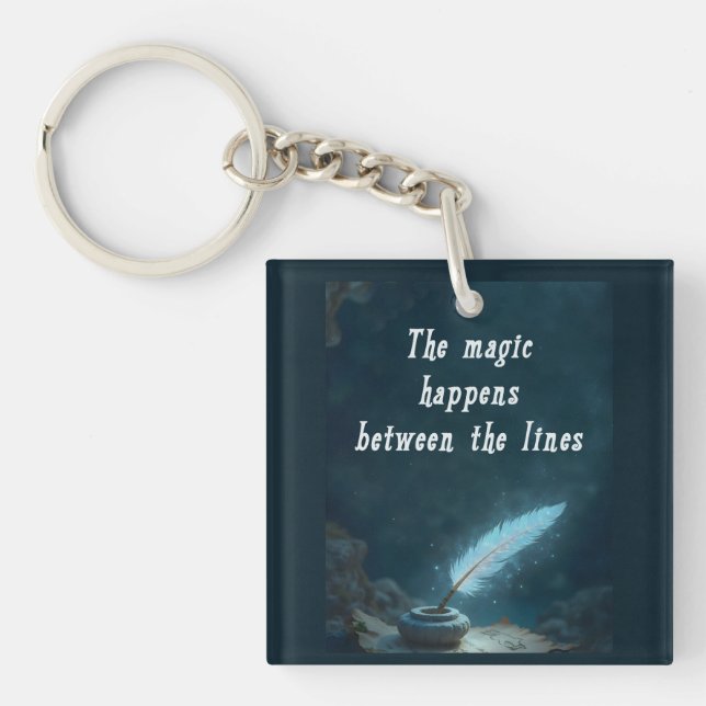 Porte-clefs "The magic happens between the lines" (Devant)