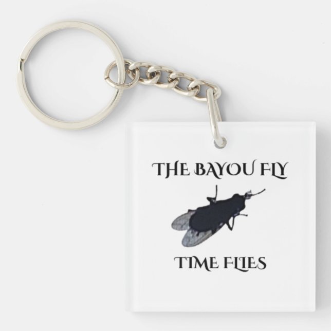 Porte-clefs The Original Bayou Fly  Time Flies (Devant)